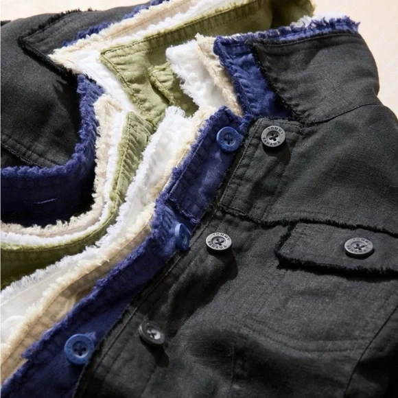 Tommy Bahama NWOT Two Palms raw edge 100% linen jacket - Picture 13 of 14